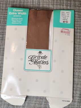 Private Matters queen extra width pantyhose in suntan size A